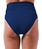Jantzen Solid Split V-Neck Underwire Midkini Swim Top & Solid Convertible Hipster Swim Bottom - Image 3
