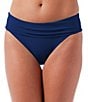 Jantzen Solid Split V-Neck Underwire Midkini Swim Top & Solid Convertible Hipster Swim Bottom - Image 2