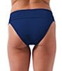 Jantzen Solid Split V-Neck Underwire Midkini Swim Top & Solid Convertible Hipster Swim Bottom - Image 4