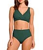 Jantzen Solid Surplice Neck Underwire Bralette Swim Top - Image 3