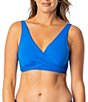 Jantzen Solid Surplice Underwire Bralette Swim Top & Stitch Foldover Hipster Swim Bottom - Image 3
