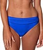 Jantzen Solid Surplice Underwire Bralette Swim Top & Stitch Foldover Hipster Swim Bottom - Image 5
