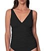 Jantzen Solid V-Neck Underwire Tankini Swim Top - Image 4