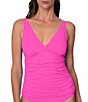 Jantzen Solid V-Neck Underwire Tankini Swim Top - Image 1