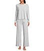 Jasmine & Ginger Brushed Knit Elastic Waist Coordinating Sleep Pants - Image 3
