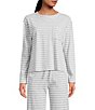 Jasmine & Ginger Brushed Knit Long Sleeve Coordinating Sleep Top - Image 1