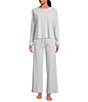 Jasmine & Ginger Brushed Knit Long Sleeve Coordinating Sleep Top - Image 3