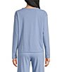 Jasmine & Ginger Brushed Knit Long Sleeve Coordinating Sleep Top - Image 6