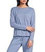 Jasmine & Ginger Brushed Knit Long Sleeve Coordinating Sleep Top - Image 5