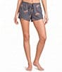 Jasmine & Ginger Cheetah Print Drawstring Coordinating Knit Sleep Shorts - Image 1