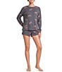 Jasmine & Ginger Cheetah Print Drawstring Coordinating Knit Sleep Shorts - Image 3