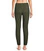 Jasmine & Ginger Dot Print Brushed Knit Elastic Waist Coordinating Sleep Jogger, Color:Olive Dot - Image 2