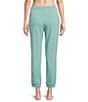 Jasmine & Ginger French Terry Elastic Waist With Drawstring Coordinating Lounge Joggers, Color:Oil Blue - Image 2