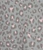 Jasmine & Ginger Grey Leopard Print Henley Long Sleeve Brushed Waffle Knit Coordinating Top - Image 4