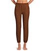 Jasmine & Ginger Leopard Print Brushed Knit Elastic Waist Coordinating Sleep Joggers, Color:Graphic Leopard - Image 1