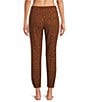 Jasmine & Ginger Leopard Print Brushed Knit Elastic Waist Coordinating Sleep Joggers, Color:Graphic Leopard - Image 2