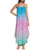 Color:Ombre Tie-dye - Image 1 - Ombre Tie-Dye Print Sleeveless Scoop Neck Woven Chemise