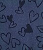 Jasmine & Ginger Scatter Hearts Print Long Sleeve Crew Neck Coordinating Knit Sleep Top, Color:Scatter Hearts - Image 4