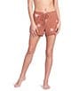 Jasmine & Ginger Tossed Stars Print Drawstring Coordinating Knit Sleep Shorts - Image 1