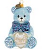 Jay Strongwater Baby's First Christmas Teddy Blue Glass Ornament - Image 1