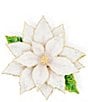 Jay Strongwater Holiday Collection White Poinsettia Tabletop Object - Image 2