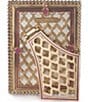 Jay Strongwater Lorraine Stone Edge Jeweled Picture Frame, 4#double; x 6#double;, Color:Rose - Image 2