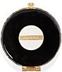 Jay Strongwater Monroe Lip Double-Sided Round Compact Mirror, Color:Black/Red - Image 2
