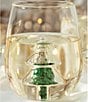 Jeanne Fitz Glitter Christmas Tree Stemless Novelty Wine Glass, Set of 4 - Image 1