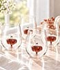Jeanne Fitz Halloween Glitter Pumpkin Wine Glasses, Set of 4 - Image 1