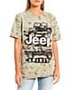 Color:Sand - Image 1 - Jeep Oversized Graphic T-Shirt