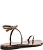 Color:Bronze - Image 2 - Atlantica Leather Ankle Wrap Sandals