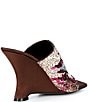 Jeffrey Campbell Aura Sequin Satin Embellished Wedge Slide Sandals - Image 2