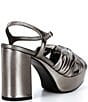 Jeffrey Campbell Dalida Metallic Leather Block Heel Platform Sandals - Image 2