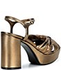 Jeffrey Campbell Dalida Metallic Leather Block Heel Platform Sandals - Image 3