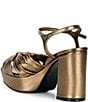 Jeffrey Campbell Dalida Metallic Leather Block Heel Platform Sandals - Image 5