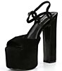 Jeffrey Campbell Ever Last Suede Ultra High Platform Block Heel Sandals - Image 4