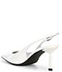 Color:White - Image 3 - Gambol Leather Slingback Pumps