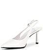 Color:White - Image 4 - Gambol Leather Slingback Pumps