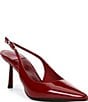 Color:Cherry Red Patent - Image 1 - Gambol Patent Leather Slingback Pumps