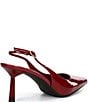 Color:Cherry Red Patent - Image 2 - Gambol Patent Leather Slingback Pumps