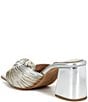 Color:Silver Gold - Image 3 - Melonger Metallic Leather Knot Mule Sandals