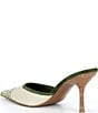Jeffrey Campbell Parse Canvas Ostrich Embossed Pointed Cap Toe Dress Mules - Image 3