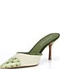 Jeffrey Campbell Parse Canvas Ostrich Embossed Pointed Cap Toe Dress Mules - Image 4