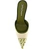 Jeffrey Campbell Parse Canvas Ostrich Embossed Pointed Cap Toe Dress Mules - Image 5