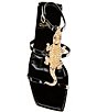 Jeffrey Campbell Reptilian Patent Gold T-Strap Sandals - Image 5