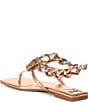 Color:Rose Gold - Image 3 - Ring On It Embellished Chain Thong Sandals