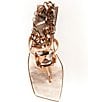 Color:Rose Gold - Image 5 - Ring On It Embellished Chain Thong Sandals