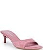 Jeffrey Campbell Cocoa Suede Slip On Kitten Heel Sandals - Image 1