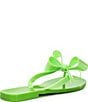 Color:Green Shiny - Image 2 - Sugary Jelly Bow Thong Sandals
