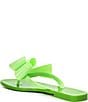 Color:Green Shiny - Image 3 - Sugary Jelly Bow Thong Sandals